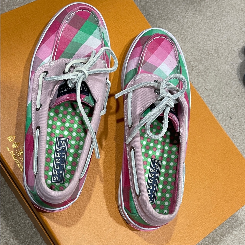 Sperry Multicolor Plaid Boat Shoes